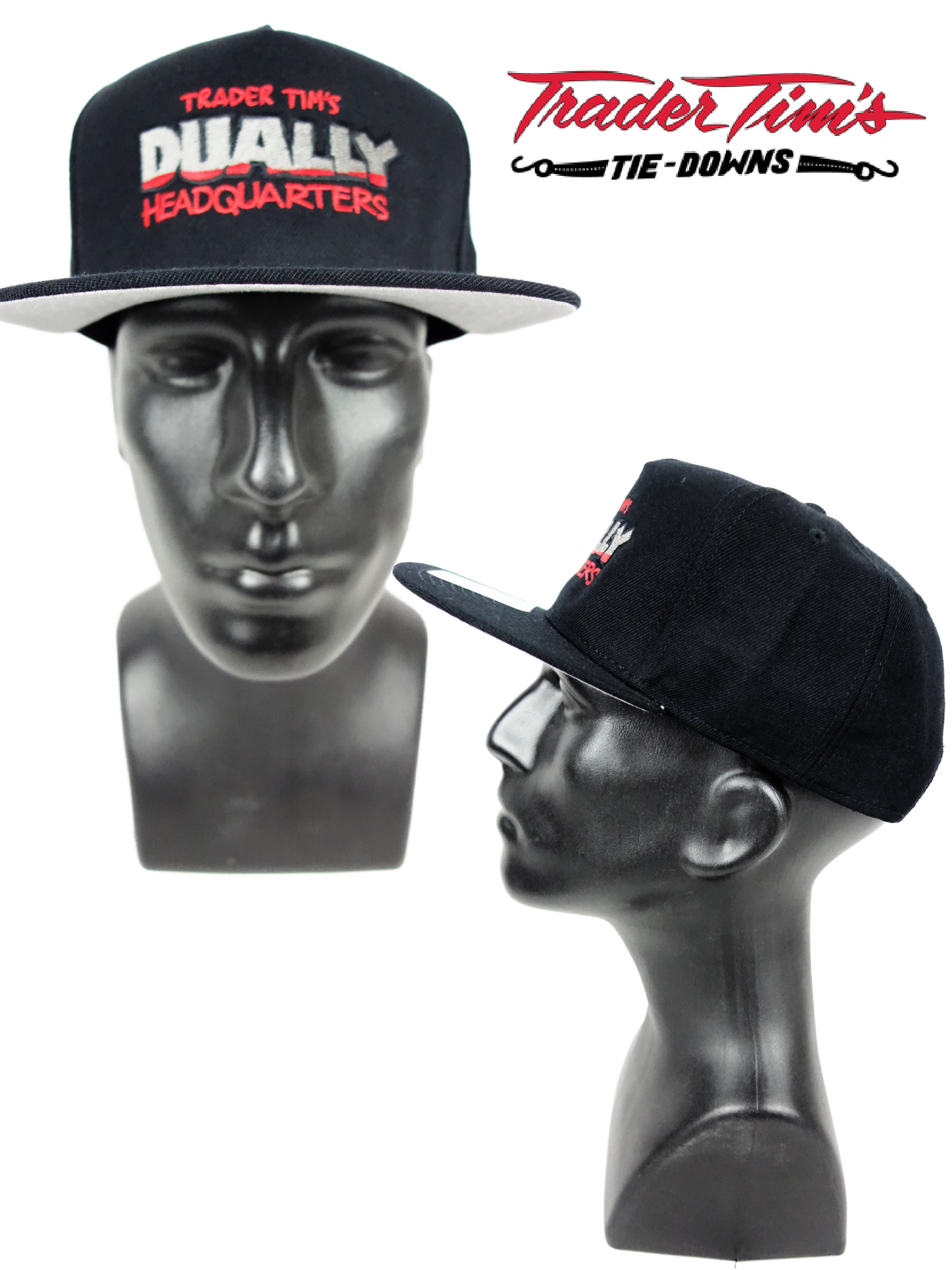 Trader Tim's Dually Headquarters Flat Bill Hat - Black