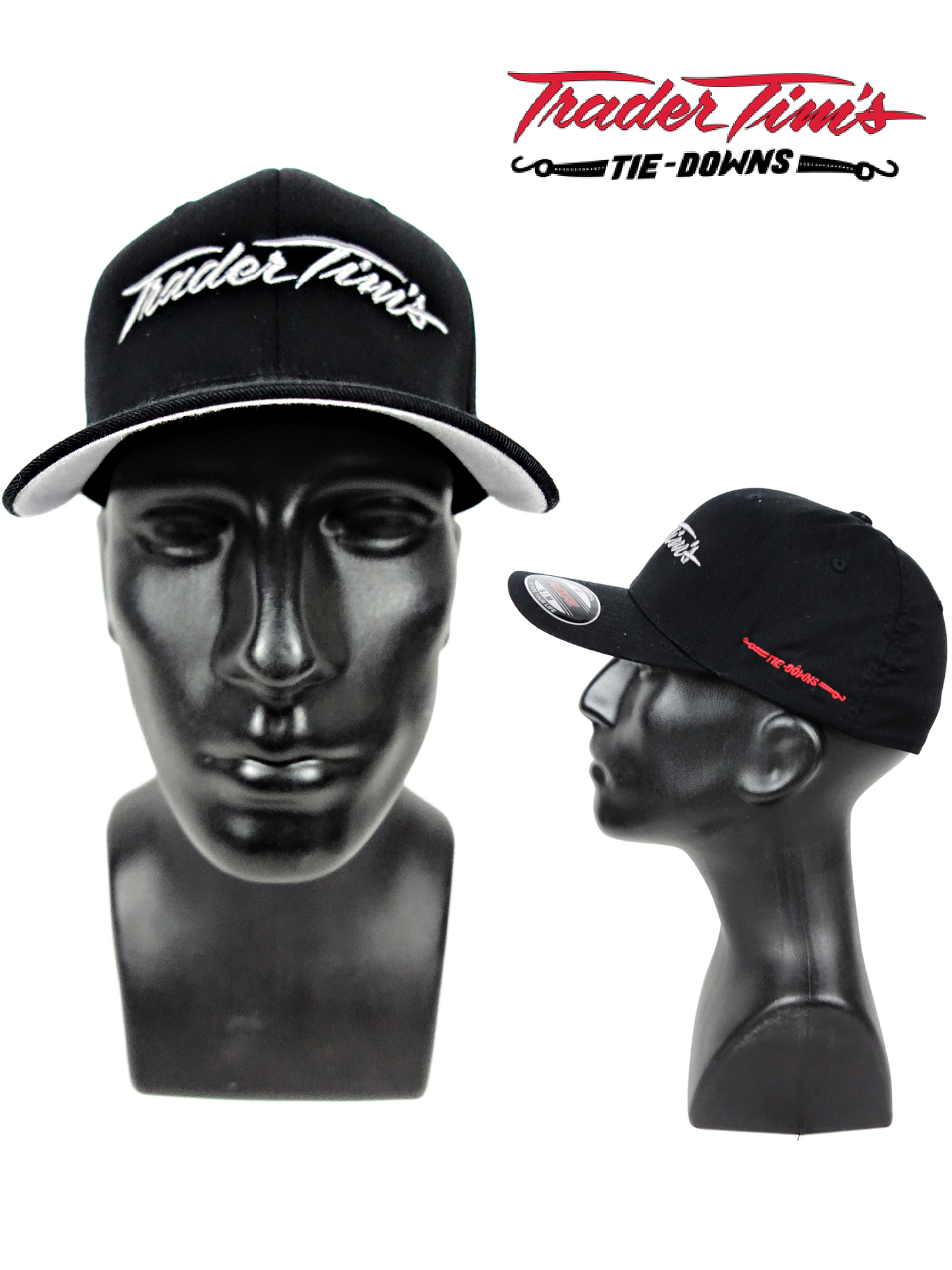 Trader Tim's Embroidered Flexfit S/M Only - Black