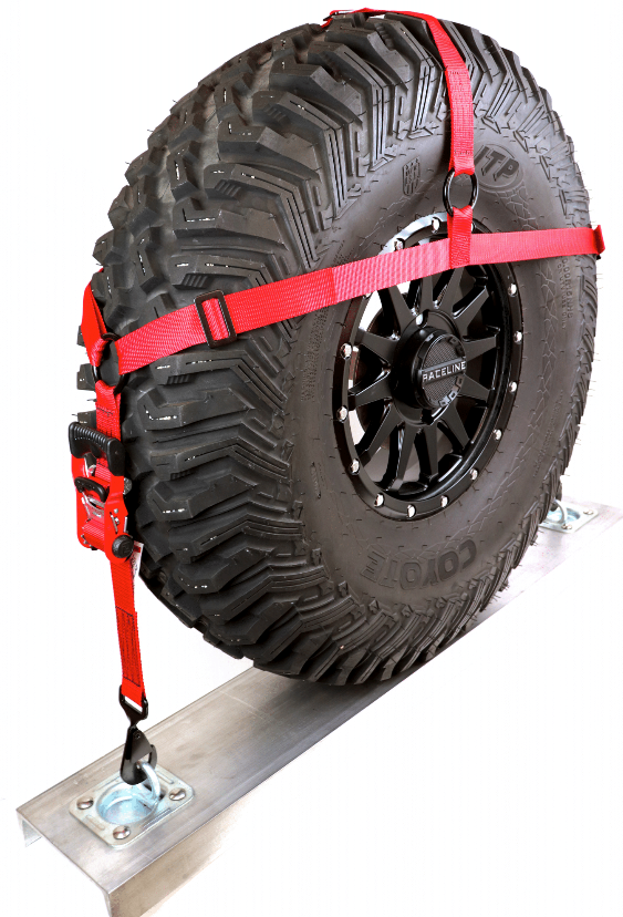 Tire Bonnet Kit - 9 Piece UTV 1.5" Adjustable - Red or Black