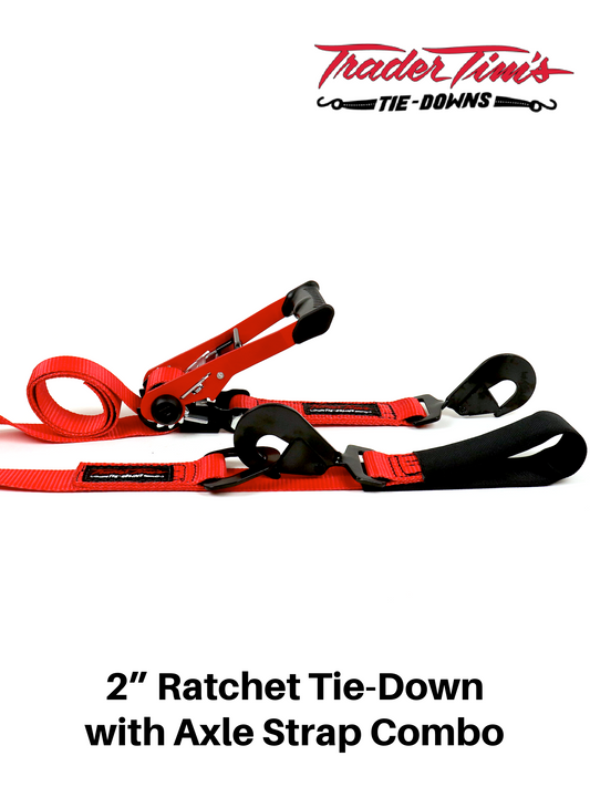 2” Ratchet Tie-Down with Axle Strap Combo - 4 Color options 2700