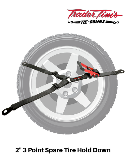 2” 3-Point Spare Tire Hold Down - Adjustable Size & Configuration Options