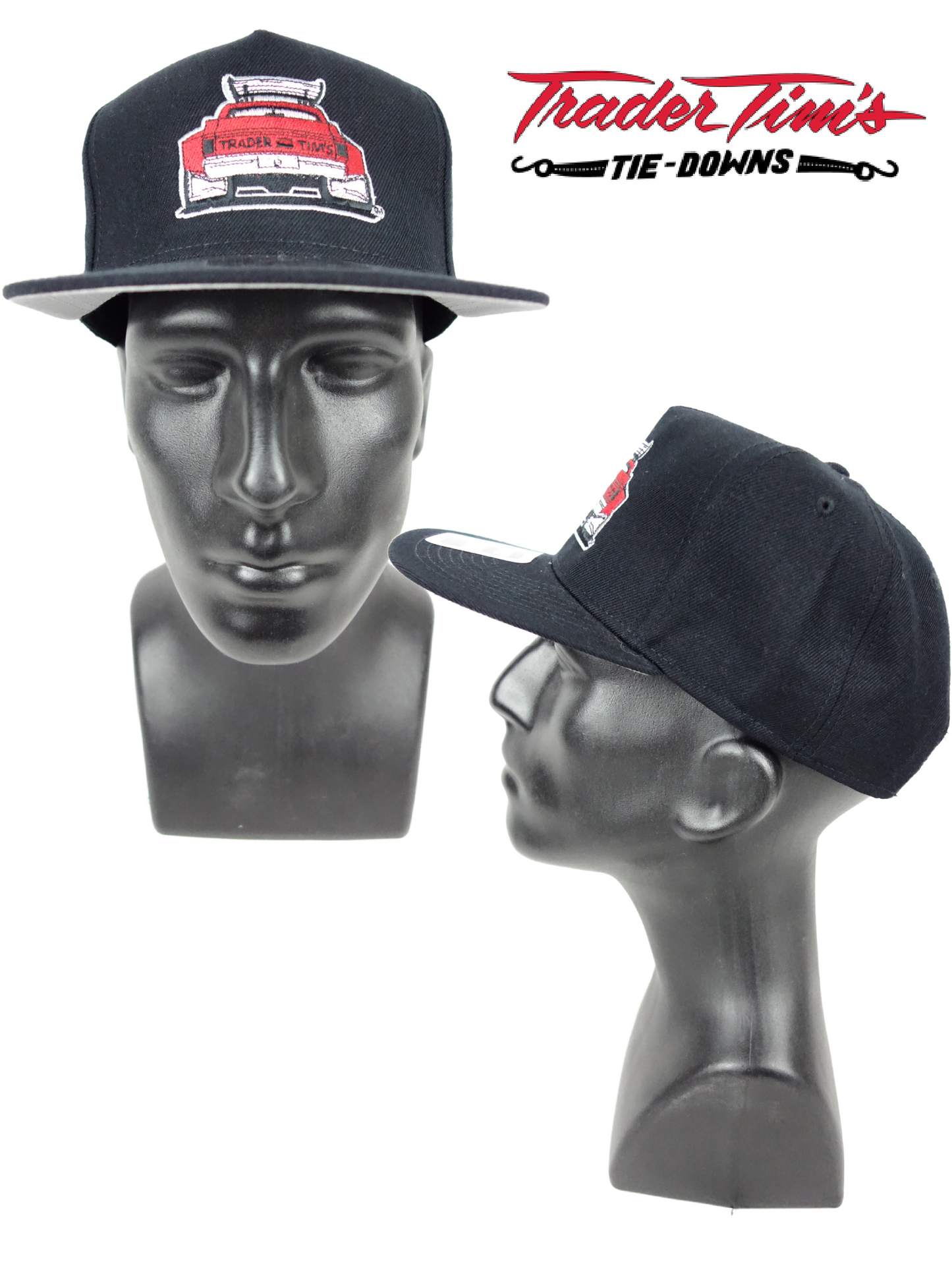 Trader Tim's Dually Truck Flat Bill Hat - Black