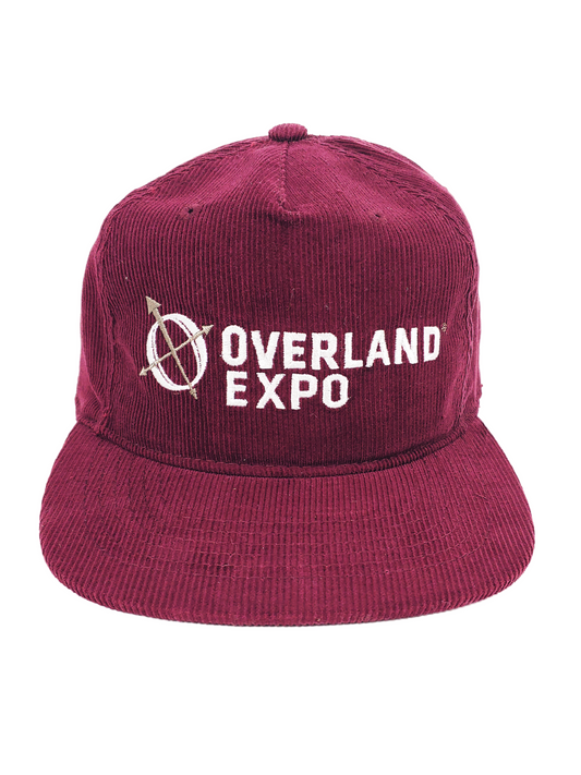 Overland Expo - Embroidered Corduroy Maroon - Flat Billed Hat