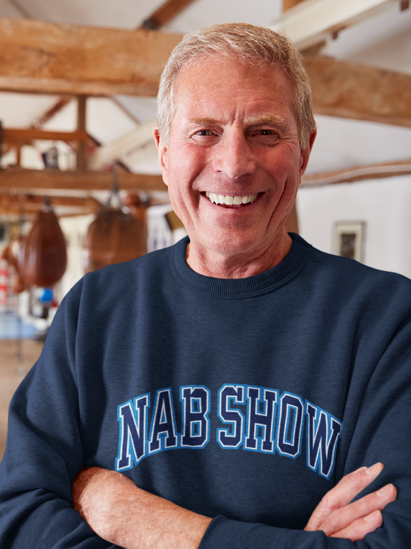 Re-Fleece Crewneck Pullover - Varsity Style - Navy Heather