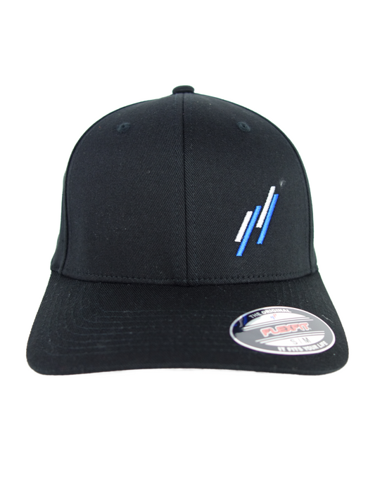 NAB Embroidered Black Flex Fit - Curved Bill Hat