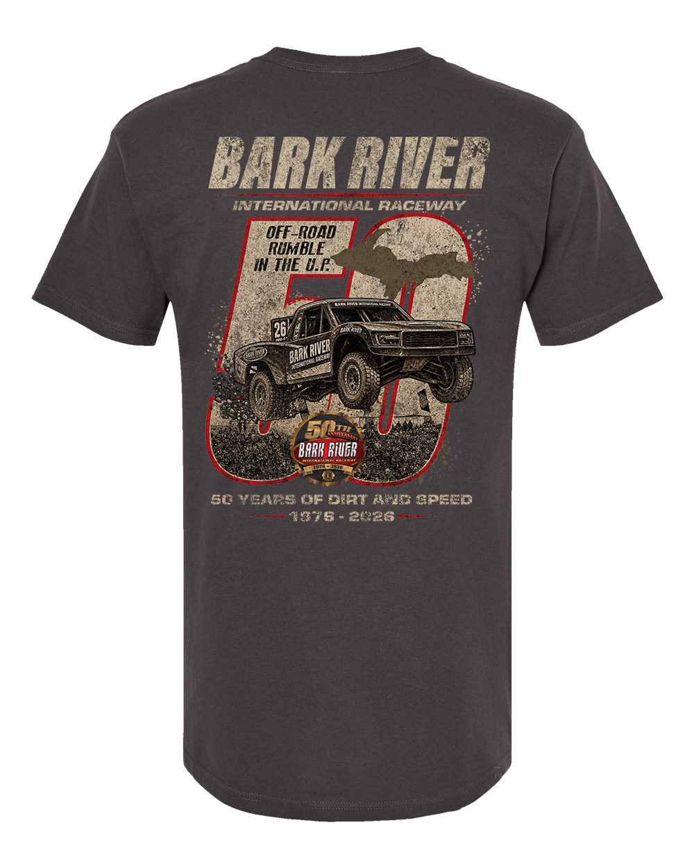 50th Tee - Charcoal