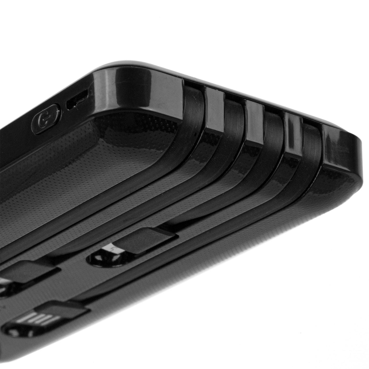 NAB Show - 10000mAh Polymer Power Bank with Build-In Charging Cables - Black